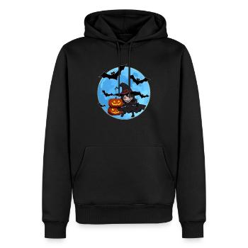 Nuits et jours d’Halloween 1 - Sweat à capuche Premium bio Homme - noir - Devant - Nico (187cm)