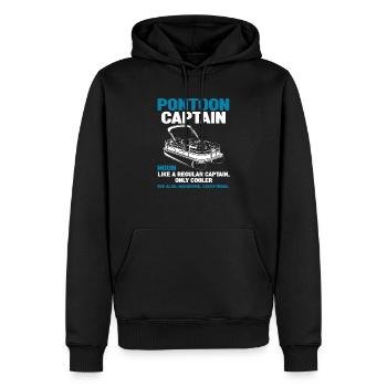 Ponton-Kapitän Definition Lustiges Boot Pontoniere - Männer Premium Bio Hoodie - Schwarz - Vorne - Nico (187cm)
