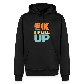 Ok I Pull Up Capybara Animal Lover - Männer Premium Bio Hoodie - Schwarz - Vorne - Nico (187cm)