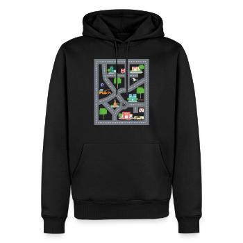 Jouer Tapis Imprimer Super Dfunny Dad Gift - Sweat à capuche Premium bio Homme - noir - Devant - Nico (187cm)
