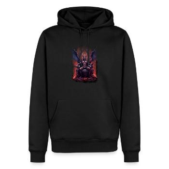Maître des Diables - Sweat à capuche Premium bio Homme - noir - Devant - Nico (187cm)