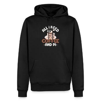Tout ce dont j’ai besoin, c’est de café et de luxure Pi Day - Sweat à capuche Premium bio Homme - noir - Devant - Nico (187cm)