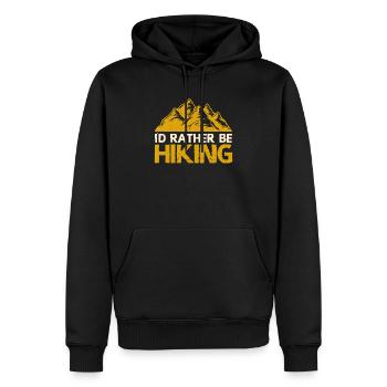 I'd Rather Hike Funny Hikers Mountain - Men’s Premium Organic Hoodie - black - Front - Nico (187cm)