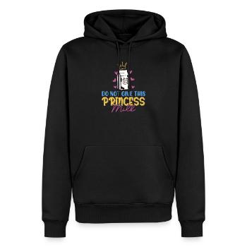 Drôle Princesse Intolérante au lactose Filles Femmes Fun - Sweat à capuche Premium bio Homme - noir - Devant - Nico (187cm)