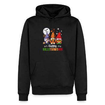 Halloween Thanksgiving Christmas Happy Gnomes - Männer Premium Bio Hoodie - Schwarz - Vorne - Nico (187cm)