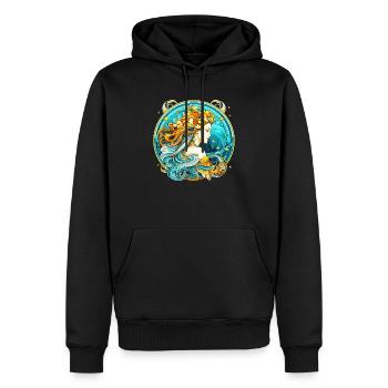 Wassermann Astrologie Sternzeichen Design - Cool Aquarius - Männer Premium Bio Hoodie - Schwarz - Vorne - Nico (187cm)