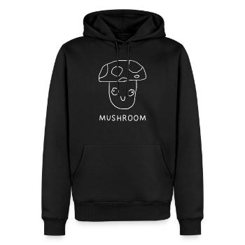 Pilz - Männer Premium Bio Hoodie - Schwarz - Vorne - Nico (187cm)
