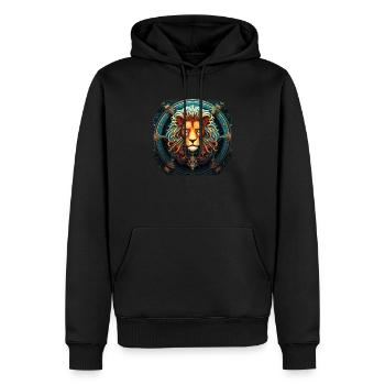 Leo Design Graphics pour hommes et femmes - Sweat à capuche Premium bio Homme - noir - Devant - Nico (187cm)