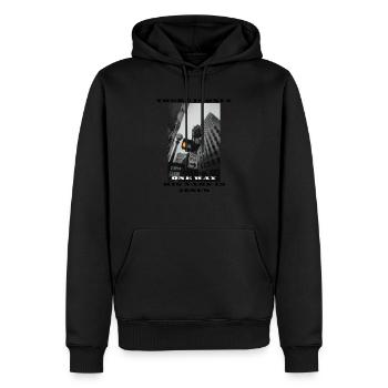 ONE WAY Jesus /in der Bibeler ist der einzige Weg. - Männer Premium Bio Hoodie - Schwarz - Vorne - Nico (187cm)