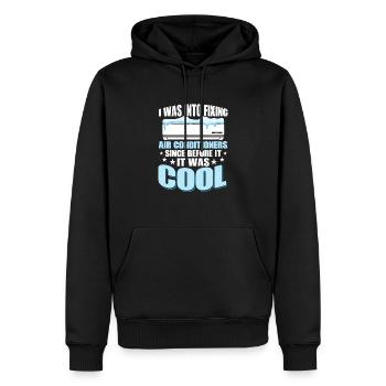 J’étais dans la réparation de climatiseurs HVAC Technicia - Sweat à capuche Premium bio Homme - noir - Devant - Nico (187cm)
