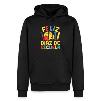 Feliz 100 Dias De Escuela Spanisch Happy 100th Day - Männer Premium Bio Hoodie - Schwarz - Vorne - Nico (187cm)
