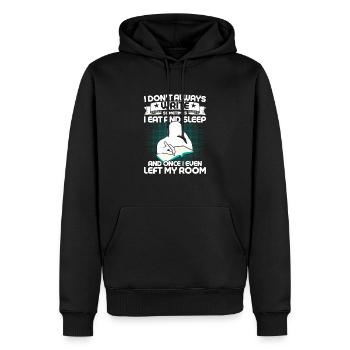 I Don't Always Write Sometimes I Eat Writer Autho - Männer Premium Bio Hoodie - Schwarz - Vorne - Nico (187cm)