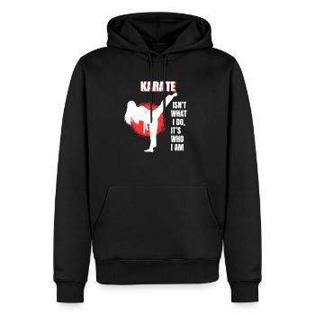 Karate Zitat Inspirierendes Design für Karate-ka - Männer Premium Bio Hoodie - Schwarz - Vorne - Nico (187cm)