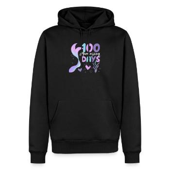 100 jours merveilleux de sirène d’école 100 - Sweat à capuche Premium bio Homme - noir - Devant - Nico (187cm)