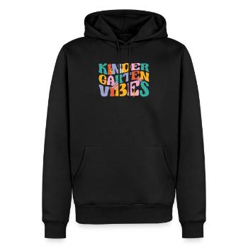 Kindergarten Vibes Jugend Kinder Crew Retro ersten - Männer Premium Bio Hoodie - Schwarz - Vorne - Nico (187cm)