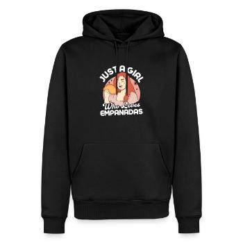 Juste une fille qui aime les empanadas dessert latin - Sweat à capuche Premium bio Homme - noir - Devant - Nico (187cm)