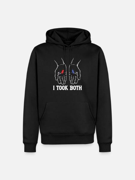I TOOK BOTH - Männer Premium Bio Hoodie - Schwarz