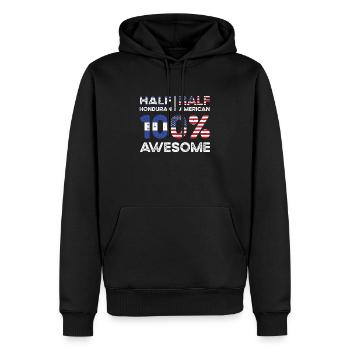 Hondurien American Patriot États-Unis - Sweat à capuche Premium bio Homme - noir - Devant - Nico (187cm)