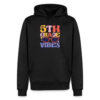Fifth Grade Vibes 5th Team Retro 100th - Männer Premium Bio Hoodie - Schwarz - Vorne - Nico (187cm)