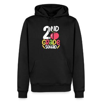 2nd Grade Squad Second Teacher Student Team Back - Sweat à capuche Premium bio Homme - noir - Devant - Nico (187cm)