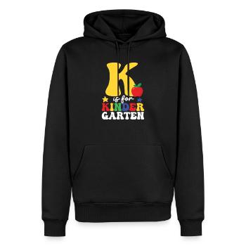 K ist für Kindergarten Lehrer Krawatte Dye 100. - Männer Premium Bio Hoodie - Schwarz - Vorne - Nico (187cm)