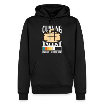 Curling Talent Loading ...Please Wait Ice Sport Br - Männer Premium Bio Hoodie - Schwarz - Vorne - Nico (187cm)