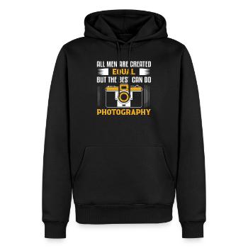 Le meilleur appareil photo - Sweat à capuche Premium bio Homme - noir - Devant - Nico (187cm)