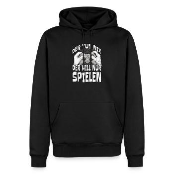 Lustiges Gaming Motiv - Perfektes Geschenk - Männer Premium Bio Hoodie - Schwarz - Vorne - Nico (187cm)