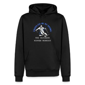 Tenue de ski de skieur Ski Ski Ski Design de ski - Sweat à capuche Premium bio Homme - noir - Devant - Nico (187cm)