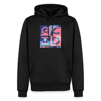 Acid House Techno Trip EDM Party Festival DJ - Men’s Premium Organic Hoodie - black - Front - Nico (187cm)