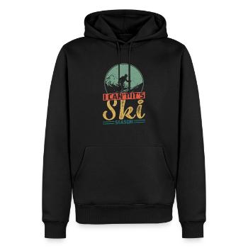 I Can't It's Ski Season Wintersport Skiing - Männer Premium Bio Hoodie - Schwarz - Vorne - Nico (187cm)