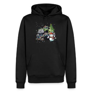 Coole Monster Truck Weihnachten für Männer, Jungen, Mädchen, - Männer Premium Bio Hoodie - Schwarz - Vorne - Nico (187cm)