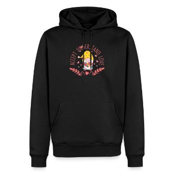 Accepter, comprendre, aimer, faire de l’autisme et sensibiliser - Sweat à capuche Premium bio Homme - noir - Devant - Nico (187cm)