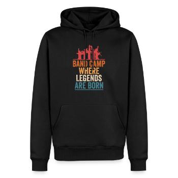 Band Camp Where Legends Are Born Marching Band Orc - Männer Premium Bio Hoodie - Schwarz - Vorne - Nico (187cm)