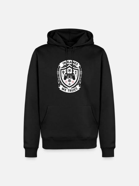 In Games We Trust - Men’s Premium Organic Hoodie - black