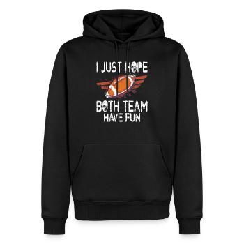I Just Hope Both Teams Have Fun,Neutral Sports Fan - Männer Premium Bio Hoodie - Schwarz - Vorne - Nico (187cm)