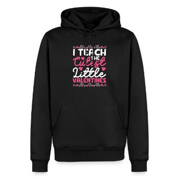 Ich unterrichte den süßesten kleinen Valentinstag - Männer Premium Bio Hoodie - Schwarz - Vorne - Nico (187cm)