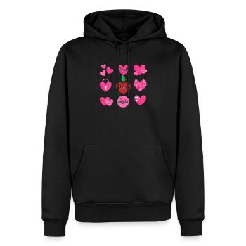 Enseigner l’amour Inspirer l’amour de la Saint-Valentin Enseigner l’amant - Sweat à capuche Premium bio Homme - noir - Devant - Nico (187cm)