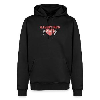 Galentine’s Gang Drôle de la Saint-Valentin Match - Sweat à capuche Premium bio Homme - noir - Devant - Nico (187cm)