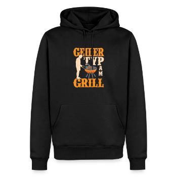 Geiler Typ Am Grill BBQ Griller Grillen - Männer Premium Bio Hoodie - Schwarz - Vorne - Nico (187cm)
