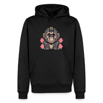 Süßer Gorilla - Männer Premium Bio Hoodie - Schwarz - Vorne - Nico (187cm)