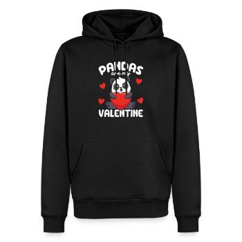Les pandas sont mon amour de panda drôle de Saint-Valentin - Sweat à capuche Premium bio Homme - noir - Devant - Nico (187cm)