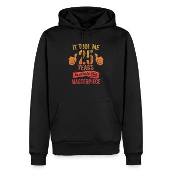 Funny 25 Years Old Joke 25th Birthday Gag Cool Pun - Men’s Premium Organic Hoodie - black - Front - Nico (187cm)