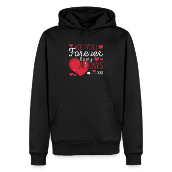 Du wirst für immer mein immer lustig Valentinstag - Männer Premium Bio Hoodie - Schwarz - Vorne - Nico (187cm)