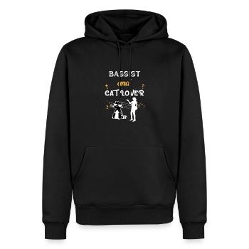 Bassistin Katze Liebhaber Weibliches Geschenk - Männer Premium Bio Hoodie - Schwarz - Vorne - Nico (187cm)