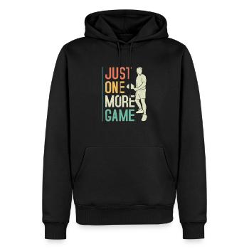 Just One More Game Player Pickleball - Männer Premium Bio Hoodie - Schwarz - Vorne - Nico (187cm)