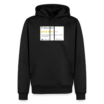 Weihnachten... ganz ohne Alkohol geht es nicht... - Männer Premium Bio Hoodie - Schwarz - Vorne - Nico (187cm)