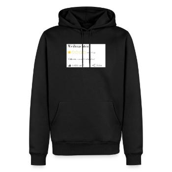 Glühwein muss nicht schmecken - Männer Premium Bio Hoodie - Schwarz - Vorne - Nico (187cm)