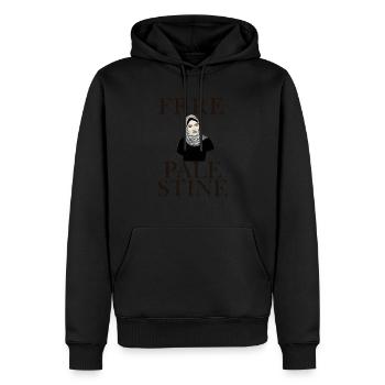 Femme de Palestine libre - Sweat à capuche Premium bio Homme - noir - Devant - Nico (187cm)