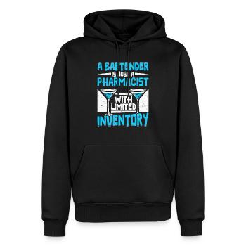 A Bartender Just A Pharmacist With Limited Invento - Men’s Premium Organic Hoodie - black - Front - Nico (187cm)